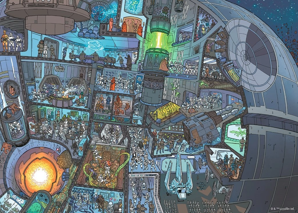 E-shop RAVENSBURGER Puzzle Star Wars: Kde je Žvejkal? 1000 dielikov