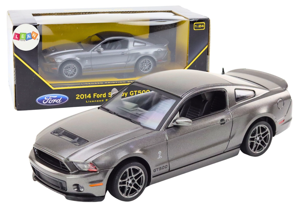 Kovový model FORD Shelby GT500 1:24 strieborný s pohonom