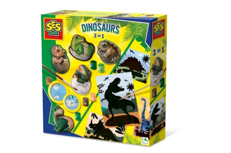 SES sadrové odliatky dinosaury 2 v 1