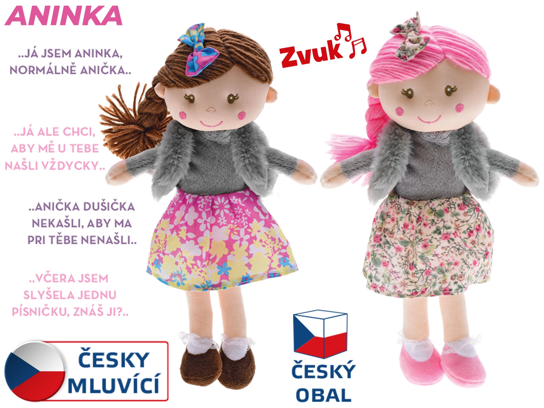 E-shop Hovoriaca handrová bábika Aninka 30 cm