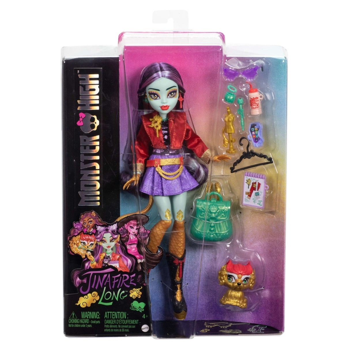 Bábika Monster High Jinafire Long s miláčikom