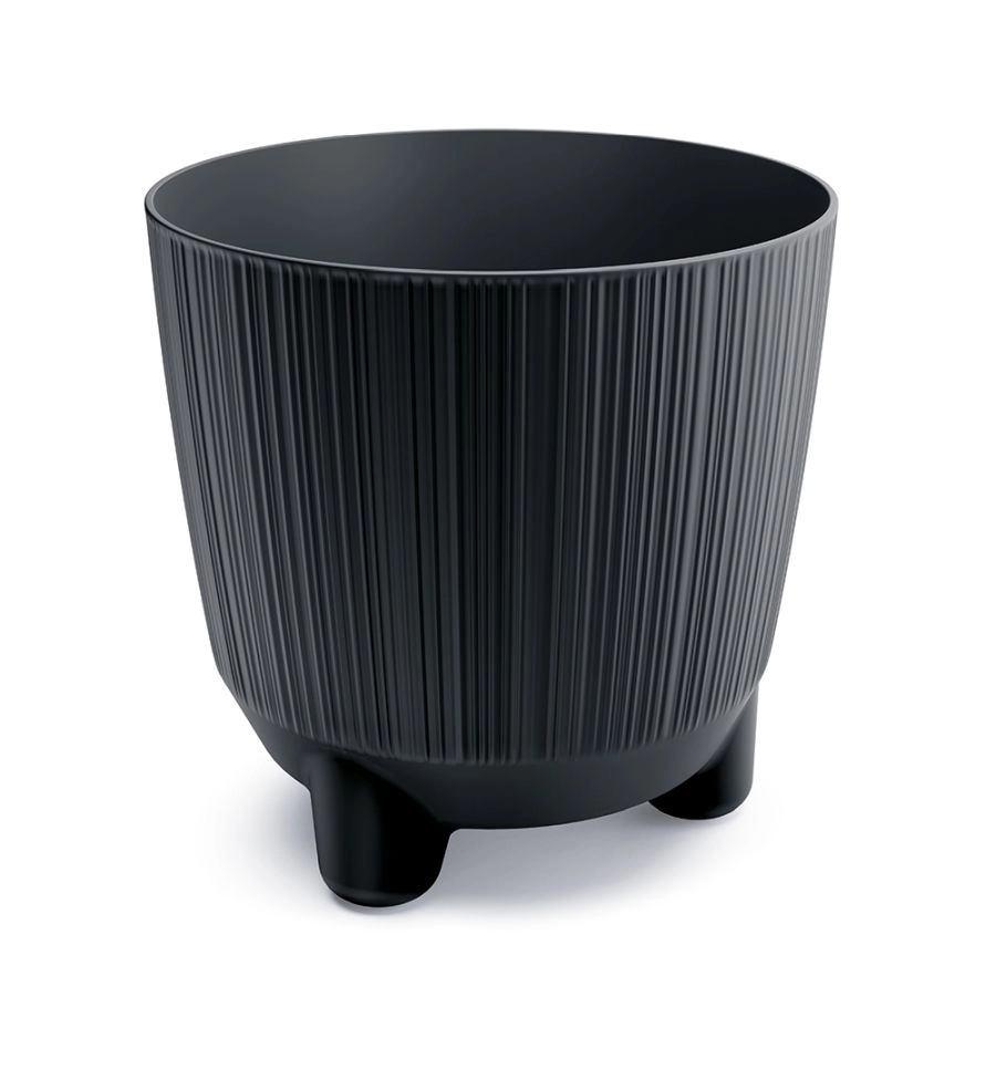 E-shop PROSPERPLAST Kvetináč RYFO N s nožičkami antracit 19,5cm