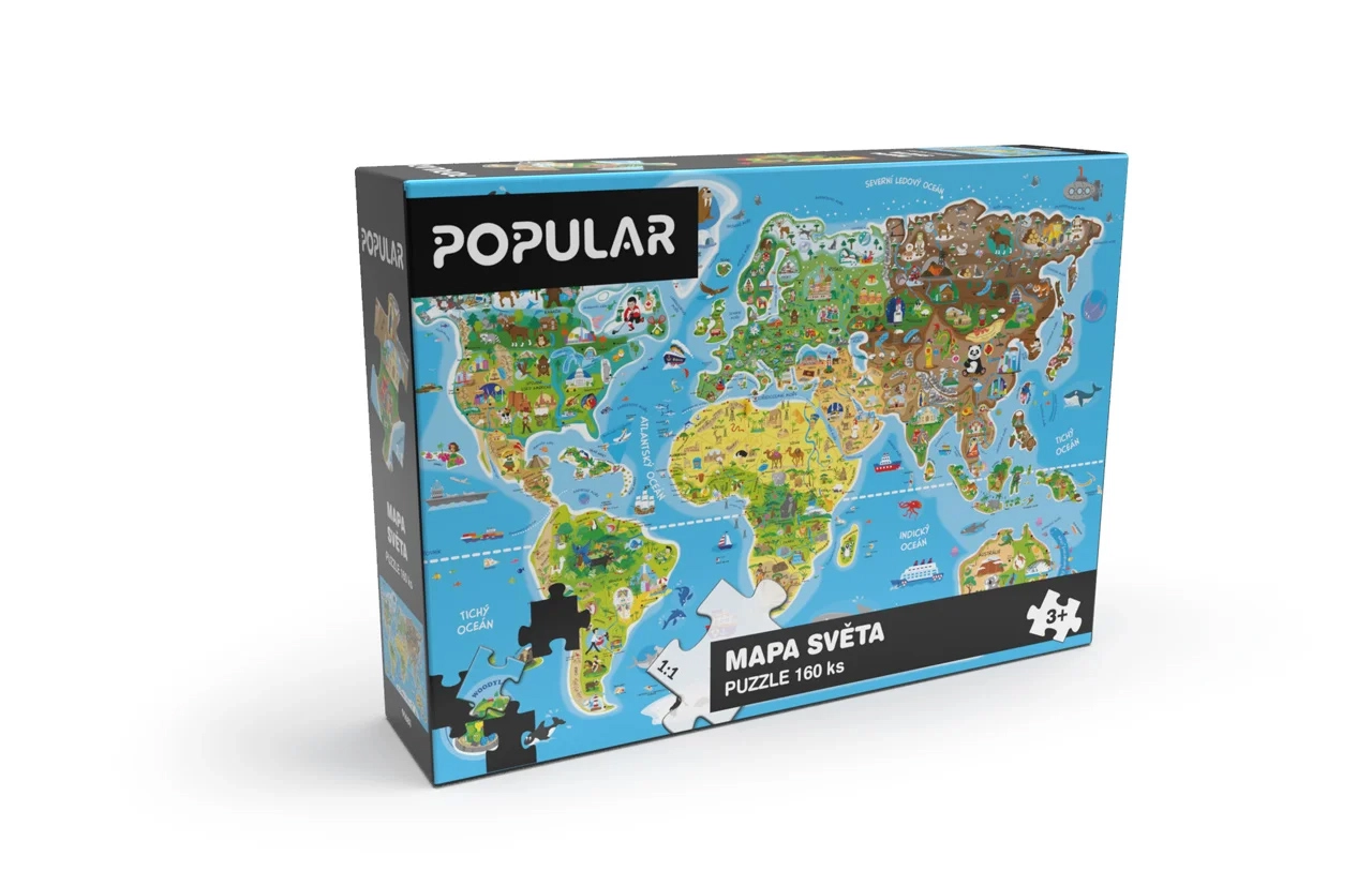 Popular Mapa Světa 160 dielov