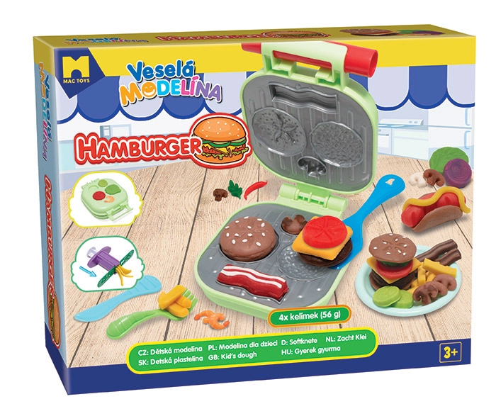 E-shop MAC TOYS Veselá plastelína burger 4x56g