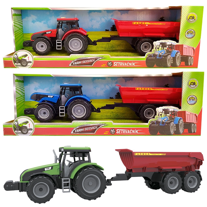 E-shop Farmársky traktor s vozíkom so svetlami a zvukmi