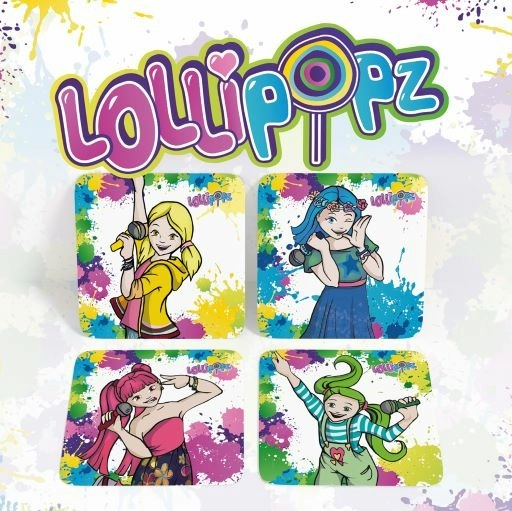 E-shop Sada korkových podšálok Lollipopz – 4 ks