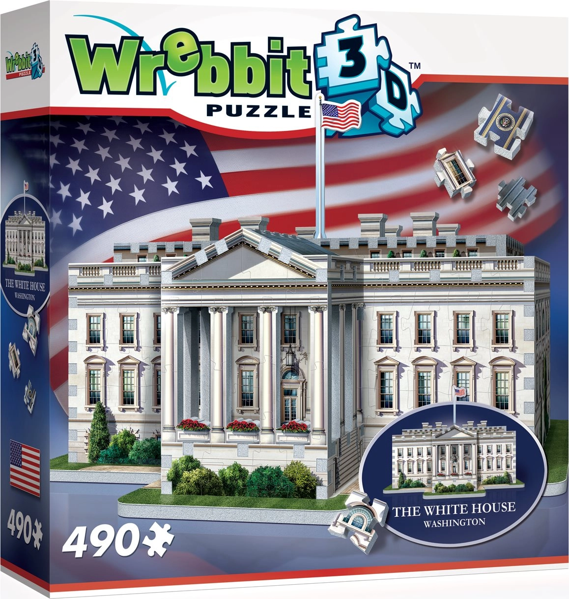 E-shop Wrebbit 3D puzzle Bílý dům Washington 490 ks