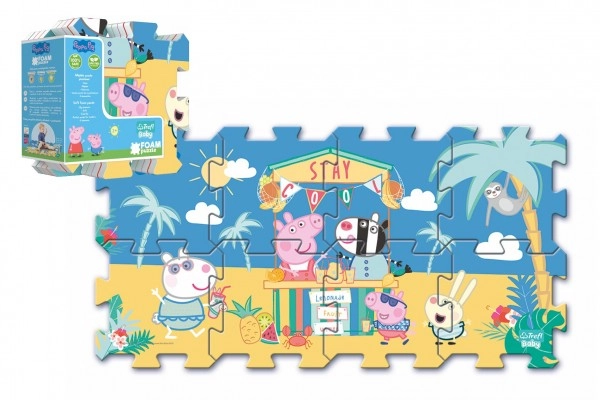 E-shop Trefl Pěnové puzzle Prasátko Peppa 32x32cm 8ks v sáčku