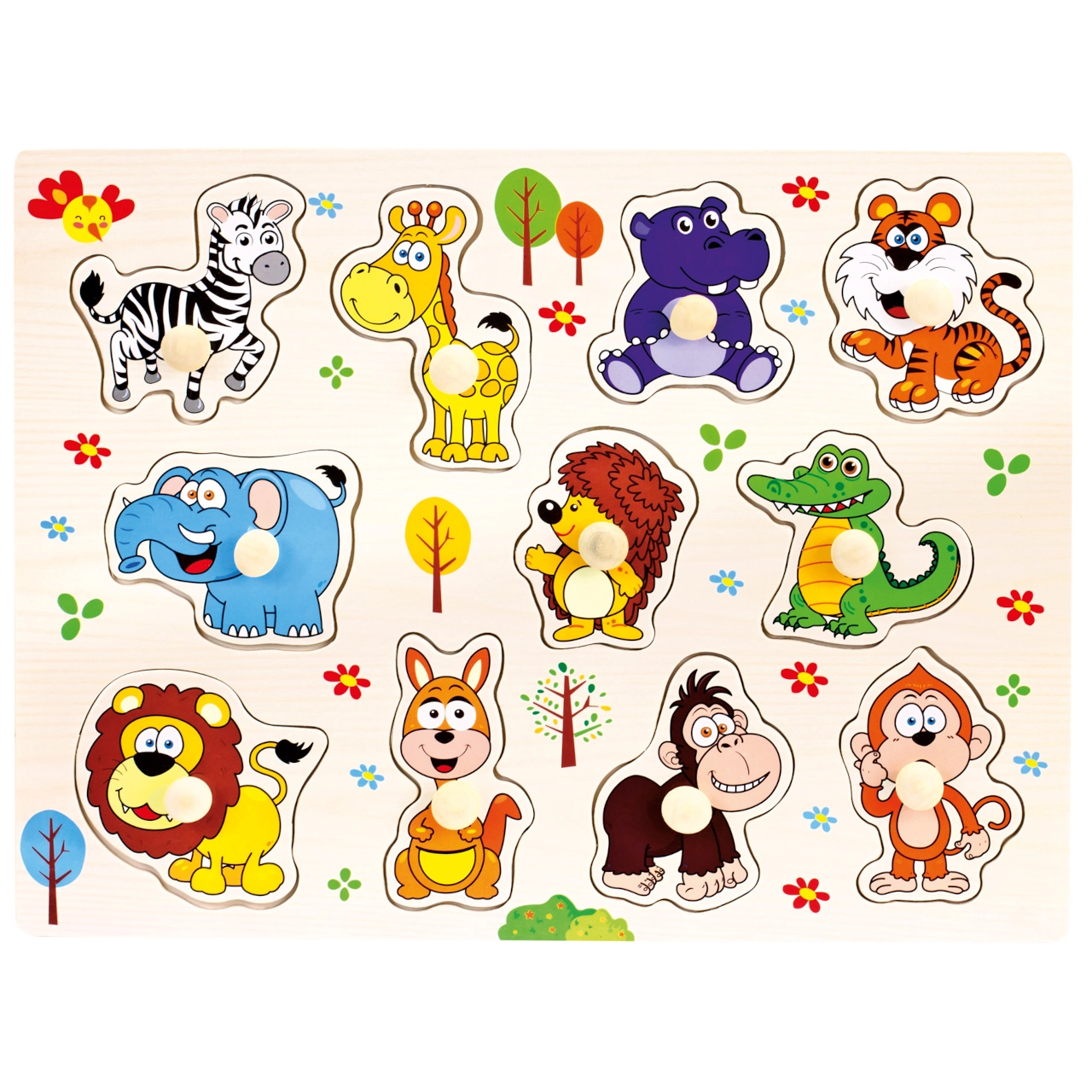 E-shop Bino drevené puzzle safari 11 dielikov