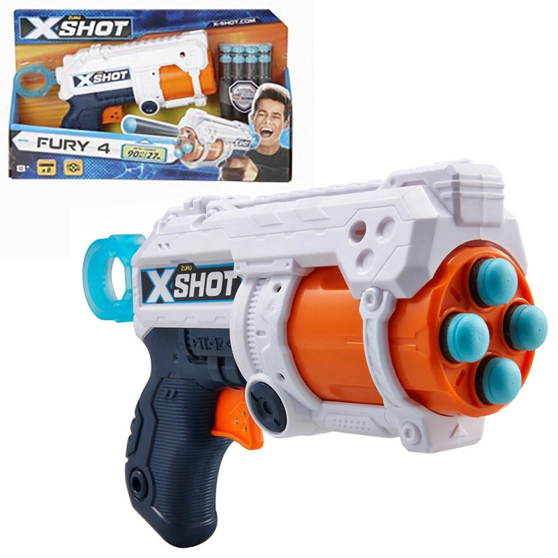 E-shop X-Shot Excel Fury 4 pištoľ s otočným bubnom a 16 penovými nábojmi