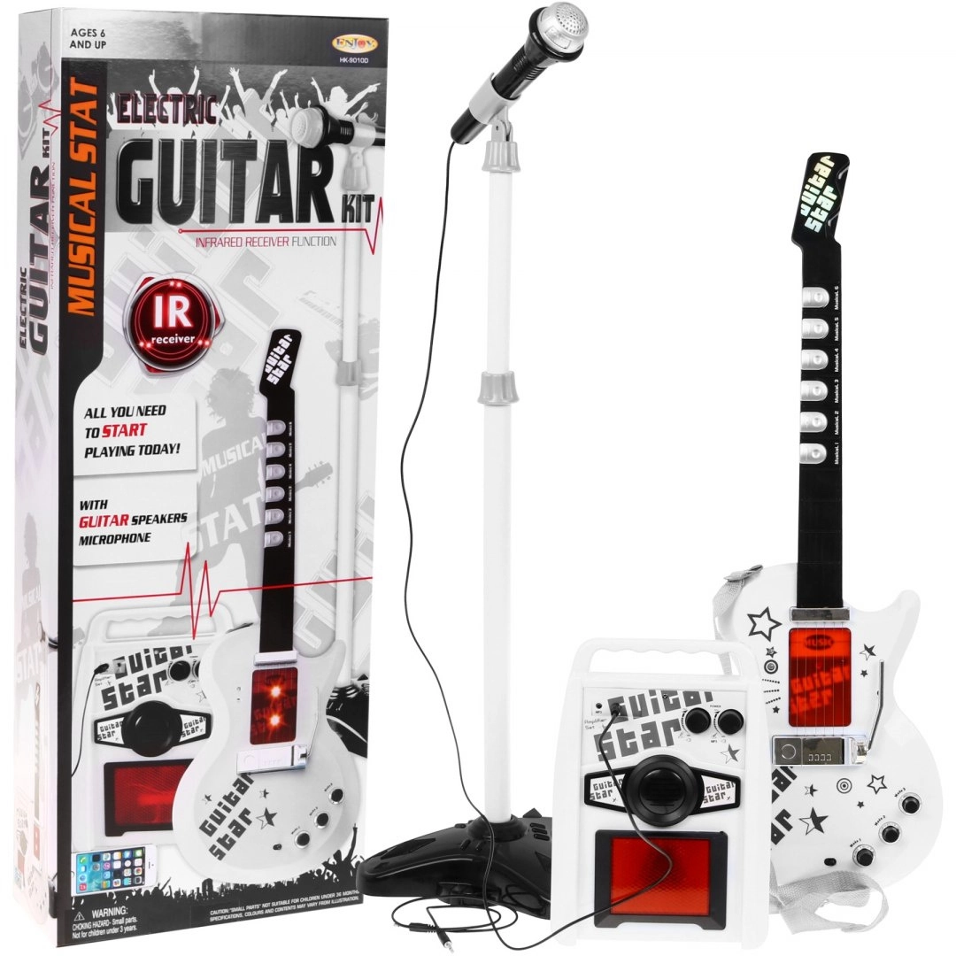 Detský hudobný set Elektrická gitara + Zosilňovač + Mikrofón