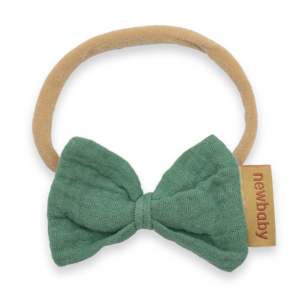 Mušelínová čelenka pre bábätká NEW BABY mint