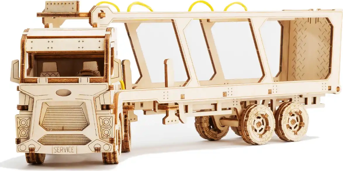 E-shop WOODEN CITY 3D puzzle Superfast Odťahový kamión na prepravu áut