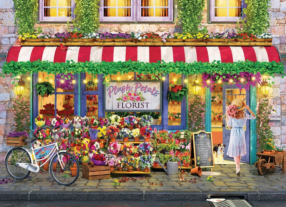 E-shop Eurographics Květinářství Plush Petals 1000 dielov
