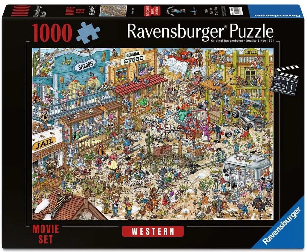 E-shop Ravensburger Puzzle filmový set Western 1000 dielikov