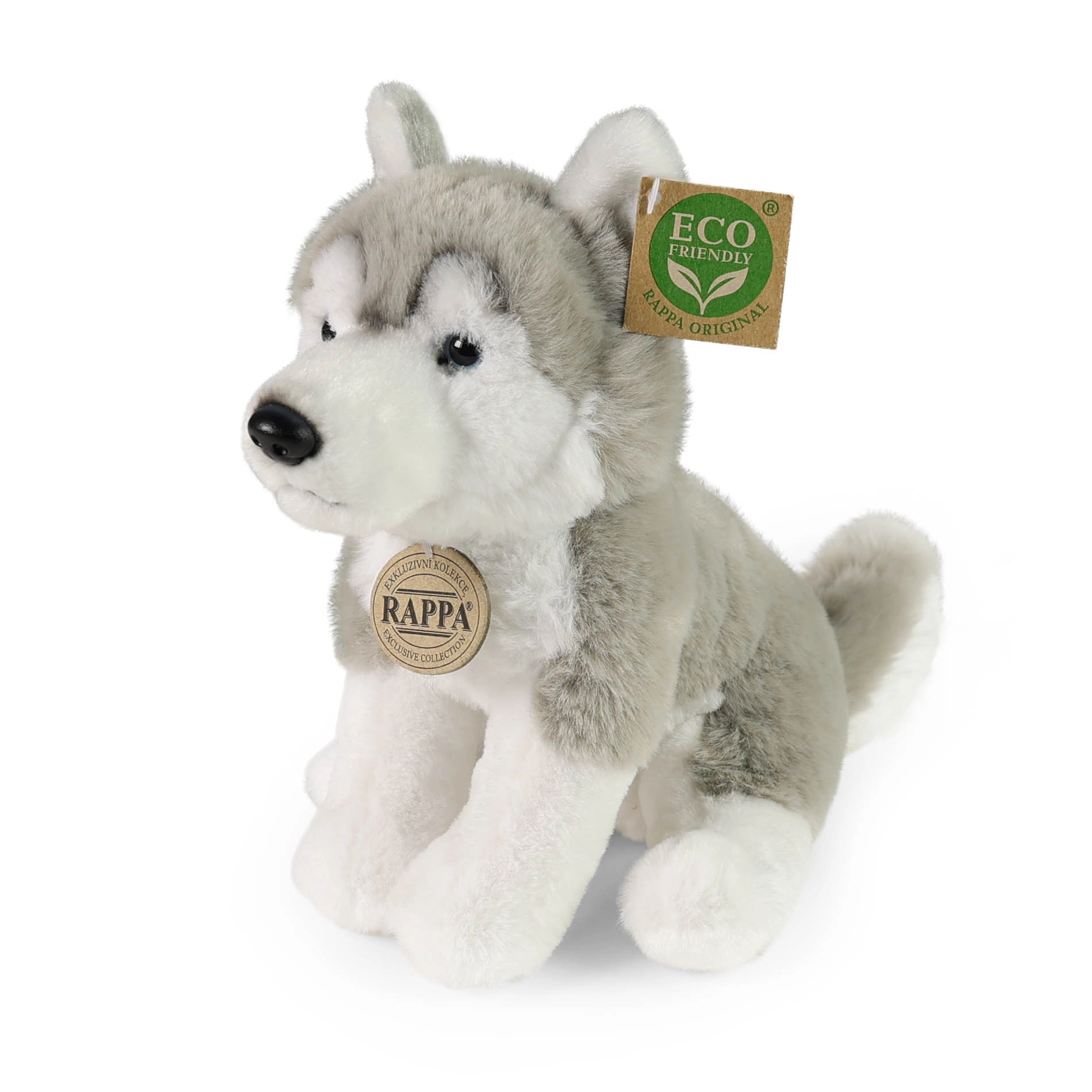 Plyšový pes Husky sediaci 23 cm