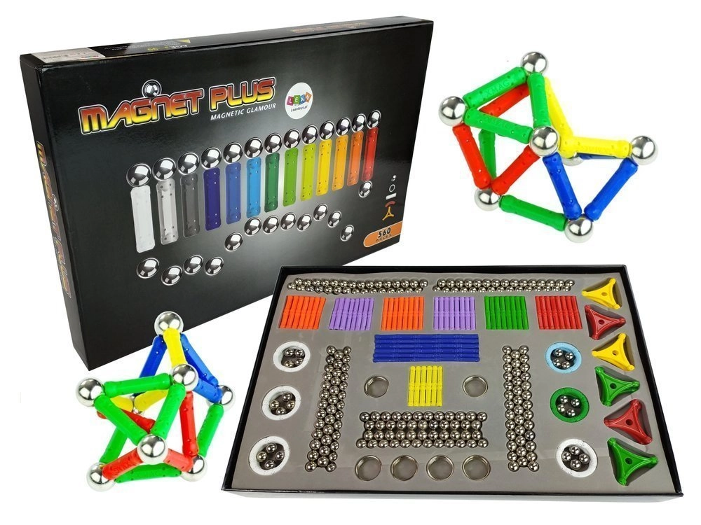 E-shop LEAN TOYS Magnetické bloky MAGNASTIX 560 prvkov