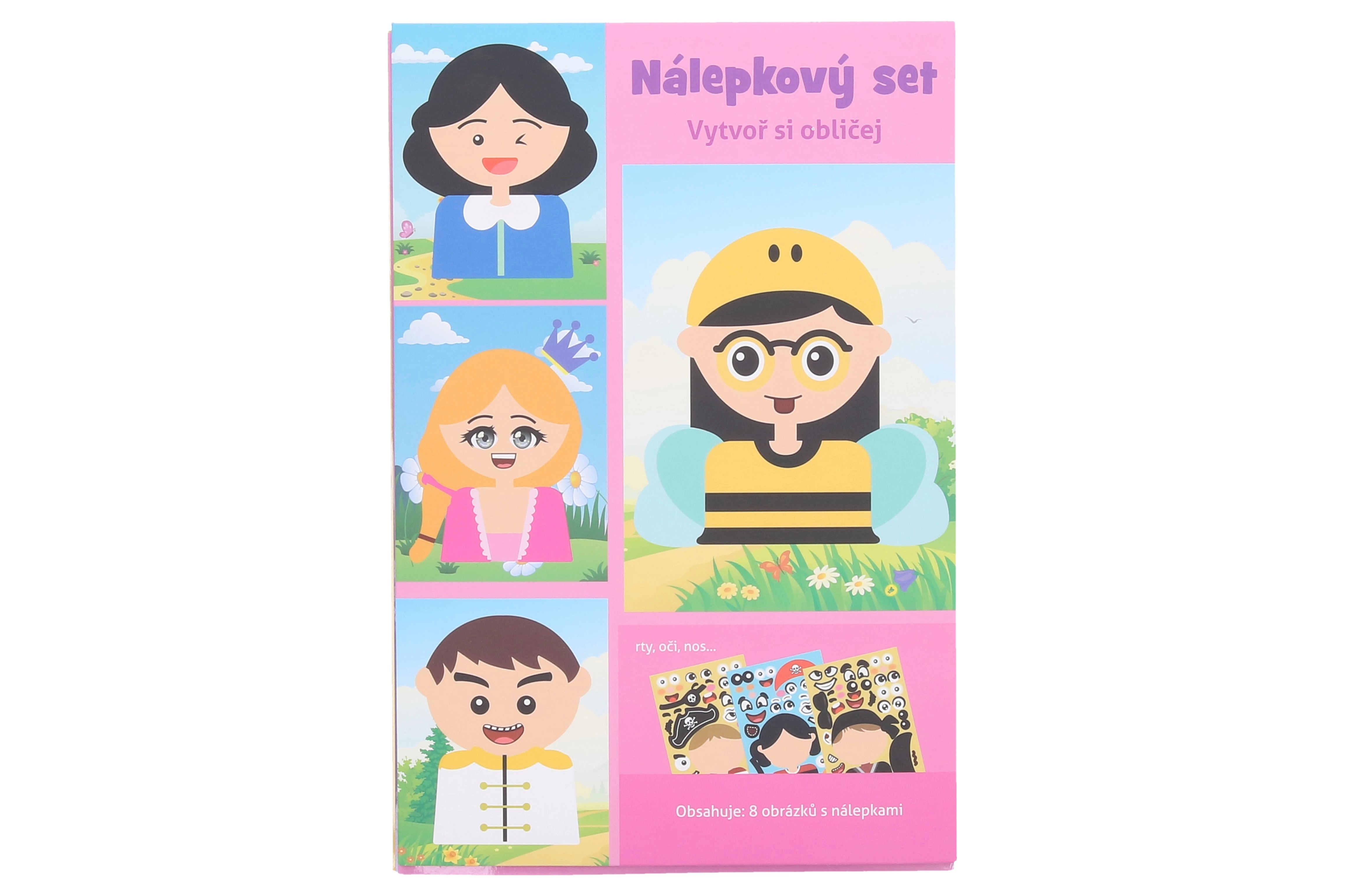 E-shop Wiky Kreatívny set W021560 nálepky 21x14 cm tvár