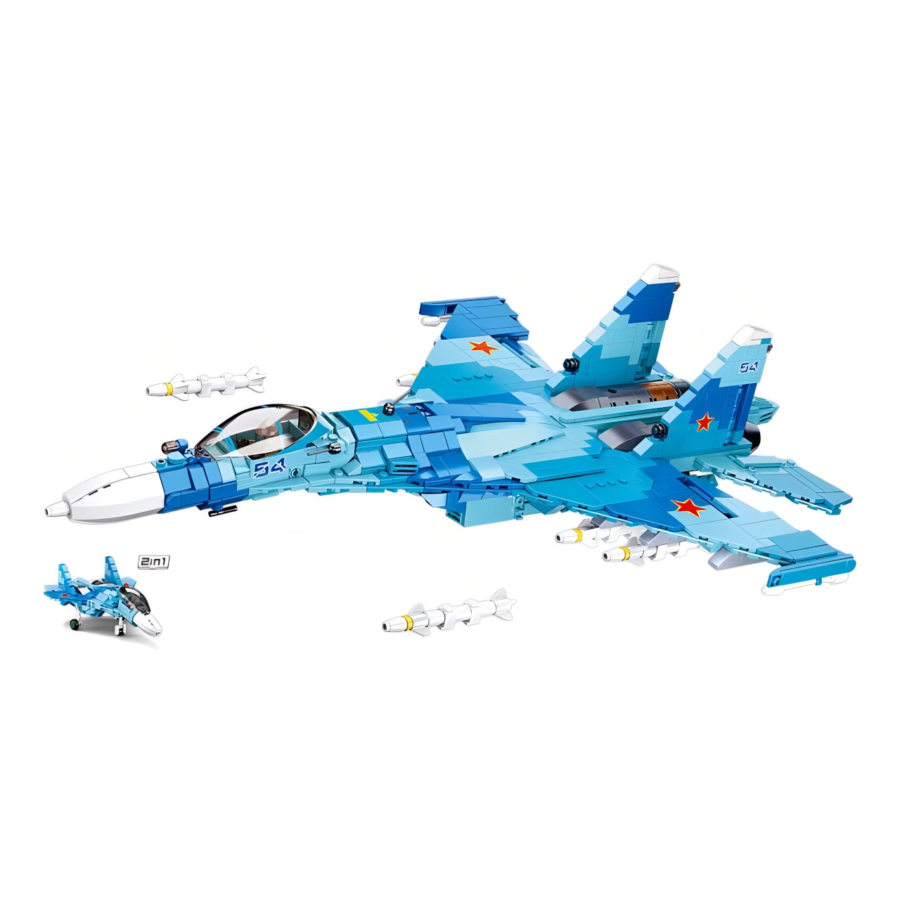 E-shop Sluban B0985 Stíhacie lietadlo Su-27 2v1