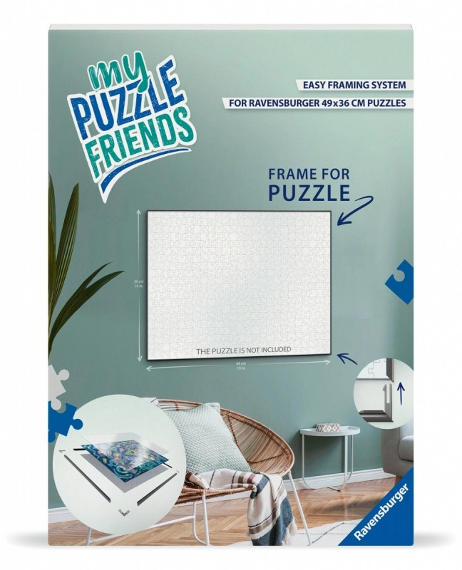 E-shop Ravensburger Rám na puzzle čierny 49 x 36 cm