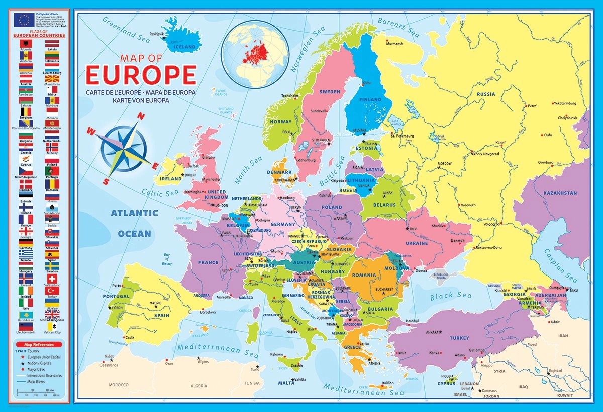 E-shop Eurographics Mapa Evropy 200 dielov