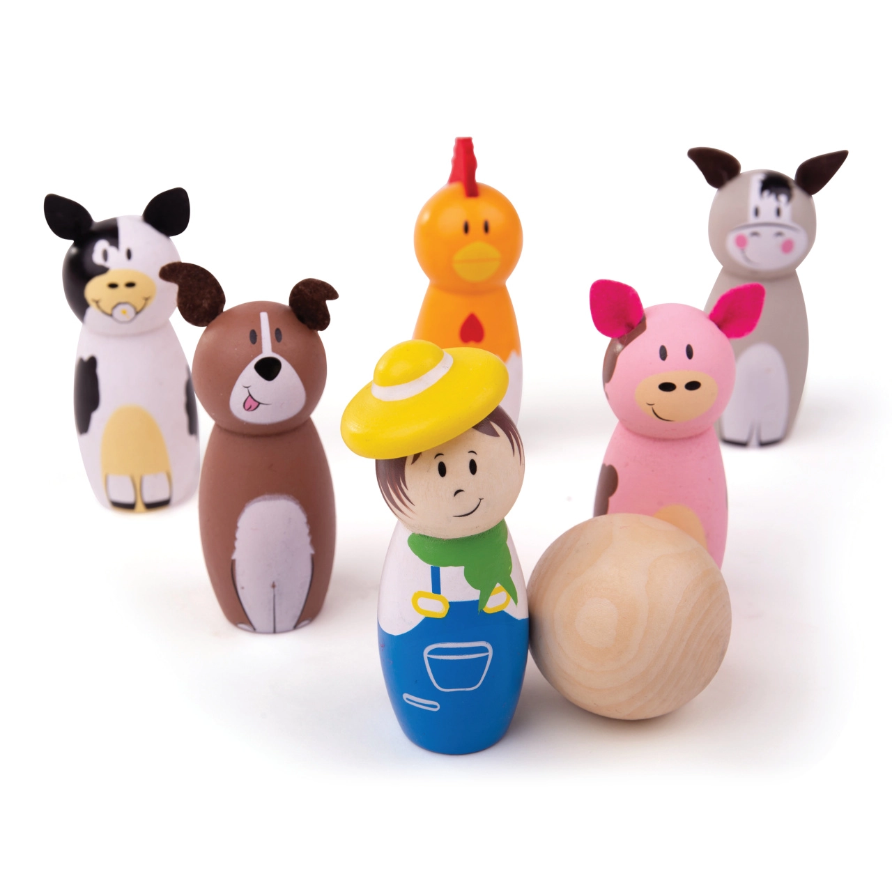 E-shop Bigjigs Kuželky farma