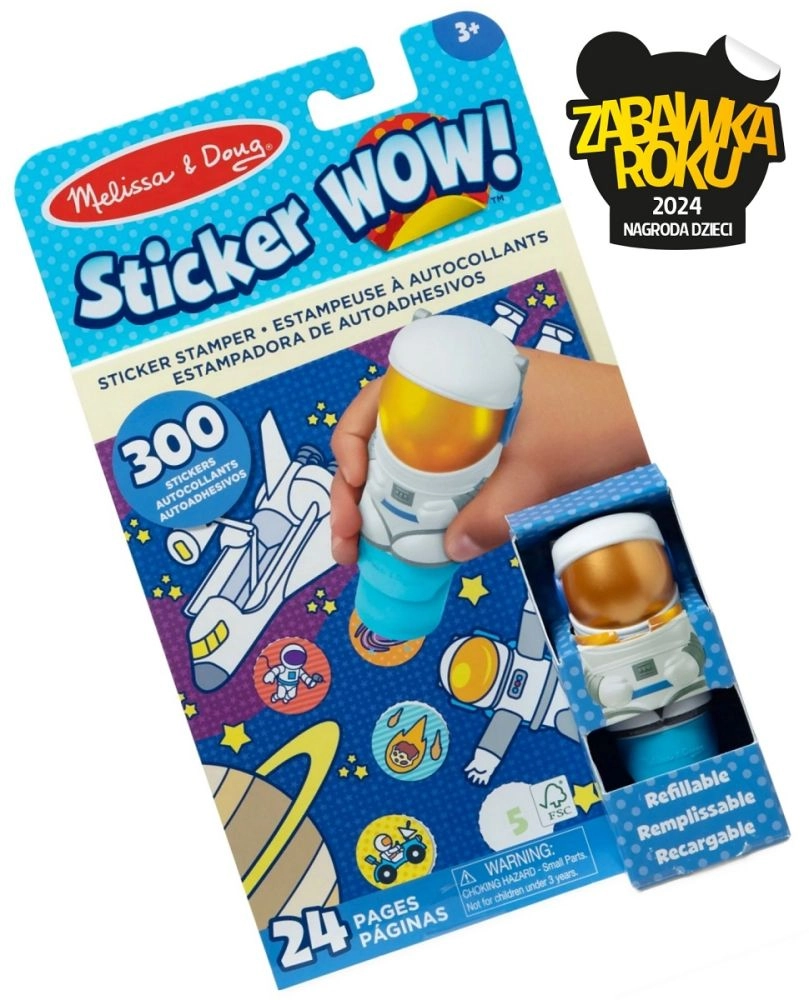 E-shop Sticker Wow kreatívna sada s pečiatkou a nálepkami – astronóm