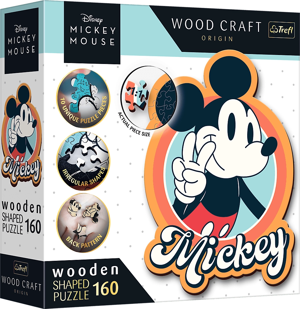 TREFL Wood Craft Origin Mickey Mouse Retro 160 dielov