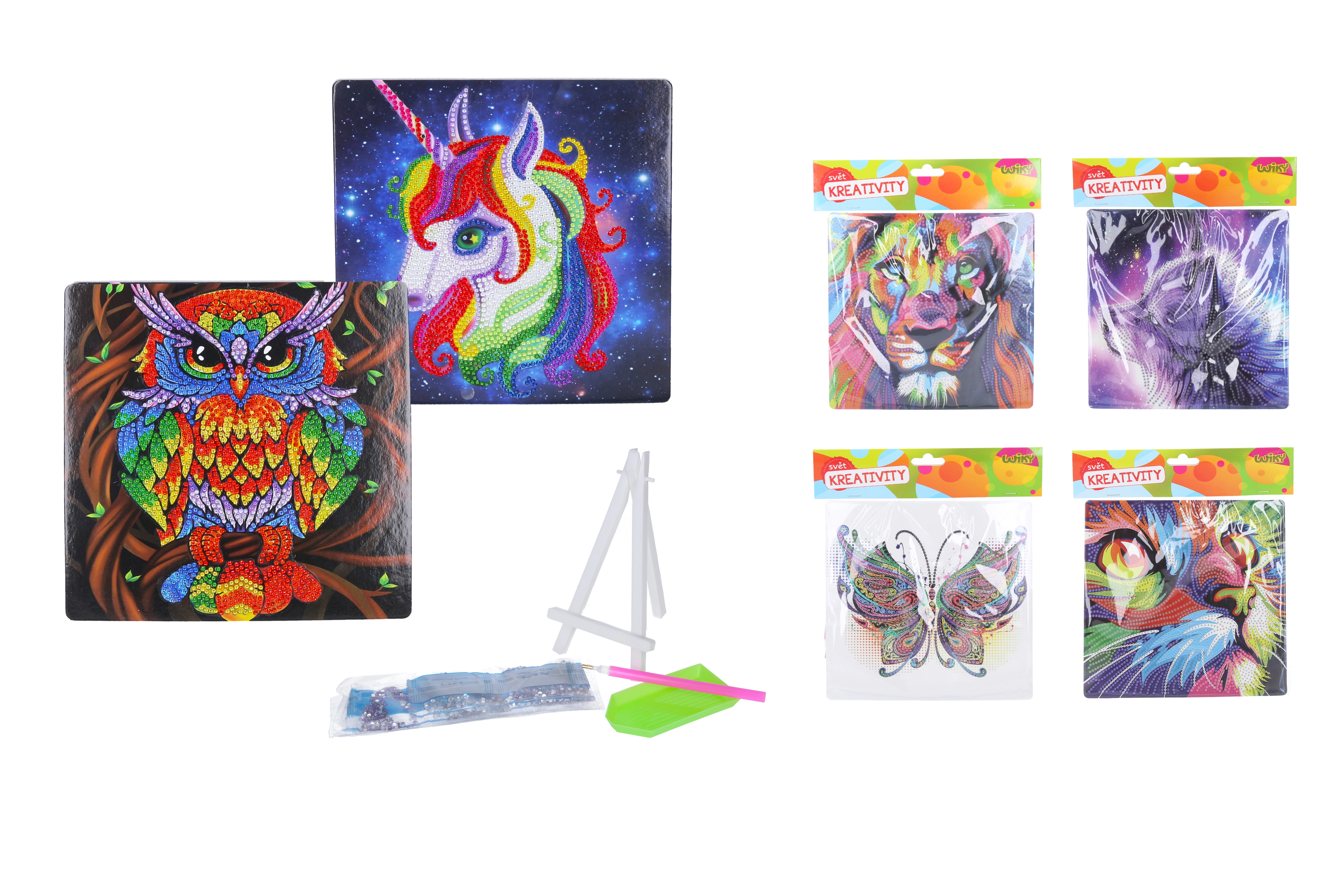 E-shop Sada na diamantové maľovanie so stojanom 20 x 20 cm