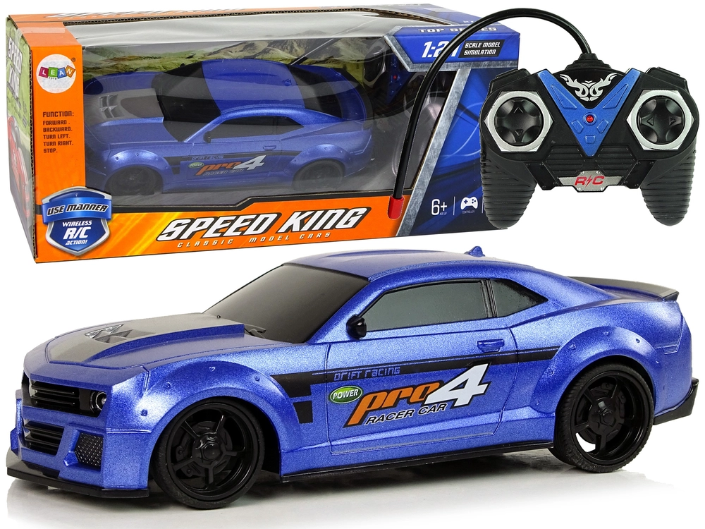 E-shop Športové auto na diaľkové ovládanie 1:24 Racing Blue Tinted Windows