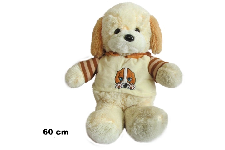 Veľký plyšový pes s tričkom 65 cm