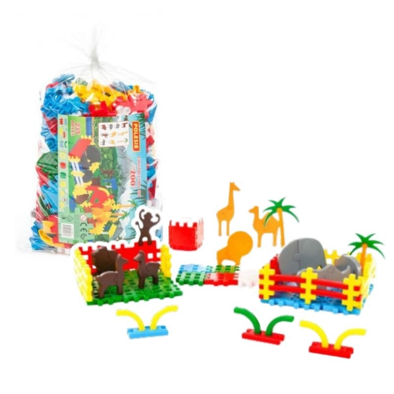 Stavebnica Blok Zoo – kreatívny zoo set, 235 dielikov
