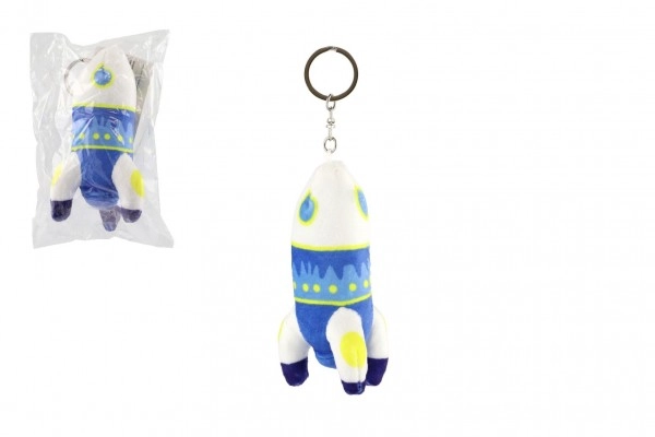 E-shop Prívesok na kľúče Teddies raketa plyš 10x5cm v sáčku