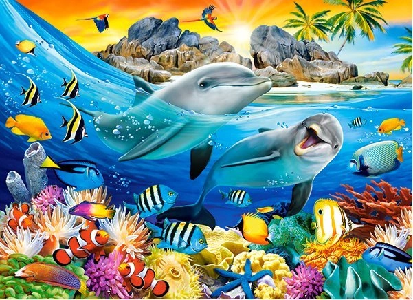 E-shop Castorland Dolphins in the Tropics 100 dielov