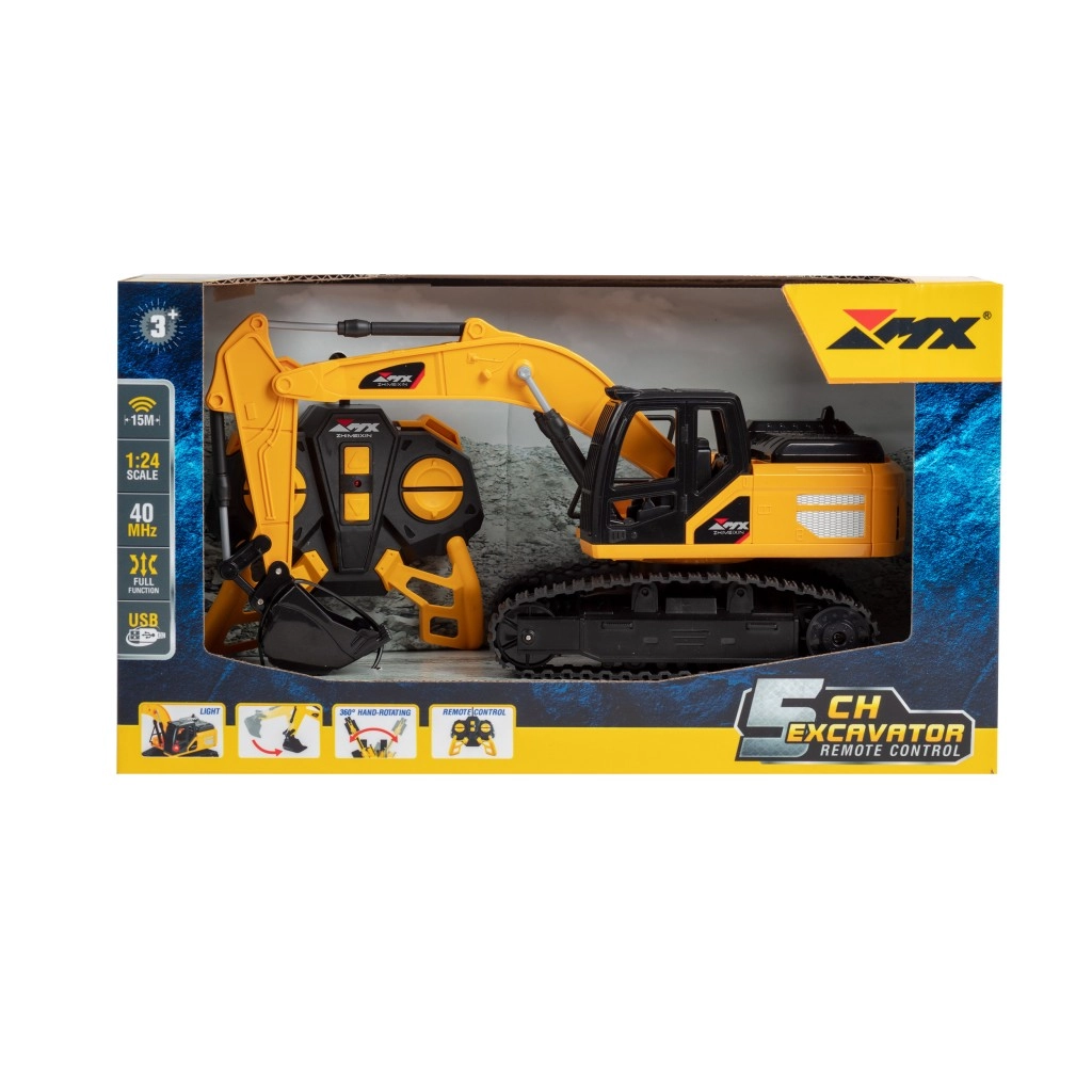 RC bager 1:24 s 5‑kanálovým ovládaním