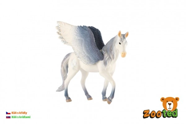 E-shop Bielo‑sivý pegas – plastová figúrka 14 cm