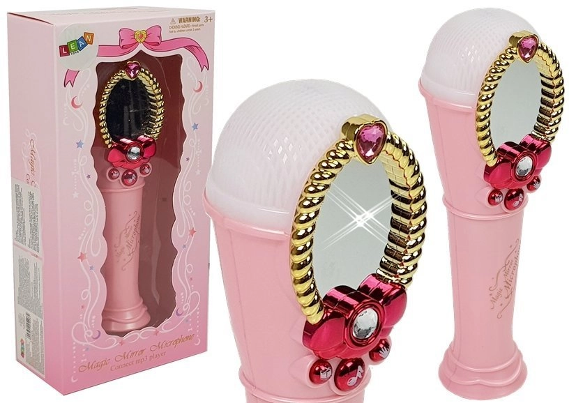 E-shop Lean Toys Magické zrkadlo s mikrofónom ružová