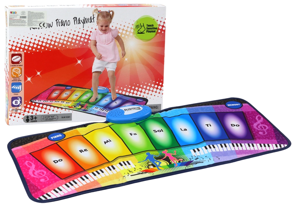 E-shop Lean Toys Vzdelávacia tanečná podložka s hudbou Rainbow Piano