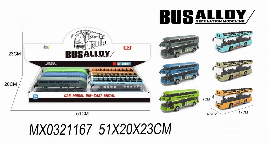 E-shop Alltoys Autobus dvojposchodový 158 tmavě zelený