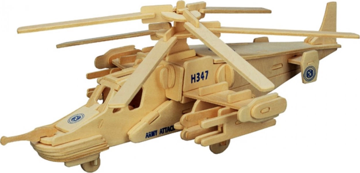 E-shop Drevené 3D puzzle vrtuľník