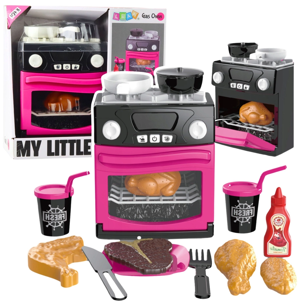 Detská kuchynka s rúrou My Little Home – ružová so svetlami a zvukmi