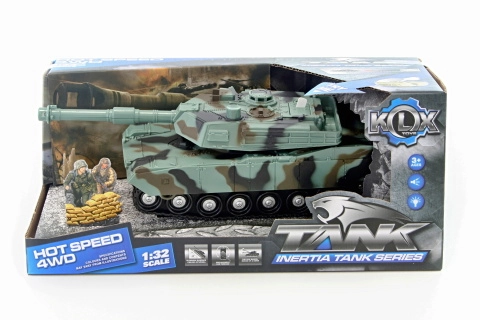 E-shop Herný tank na batérie s tmavým maskovaním 1:32