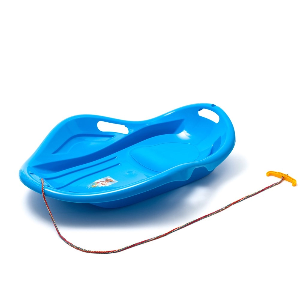 Detský sánkovací klzák Mušľa Baby Mix Premium Komfort 80 cm modrý