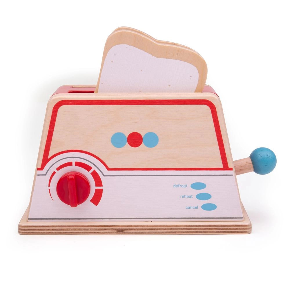 E-shop Bigjigs Toys dřevěný toaster s bodkami