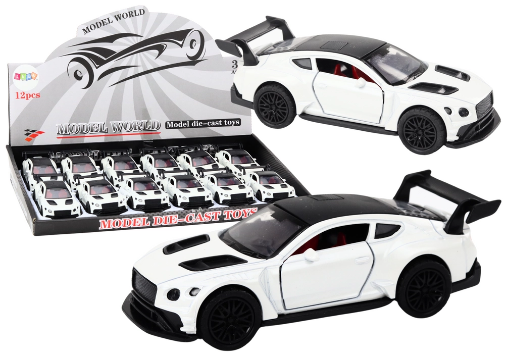 E-shop Lean Toys Športové autíčko na trecí pohon biele 1:32