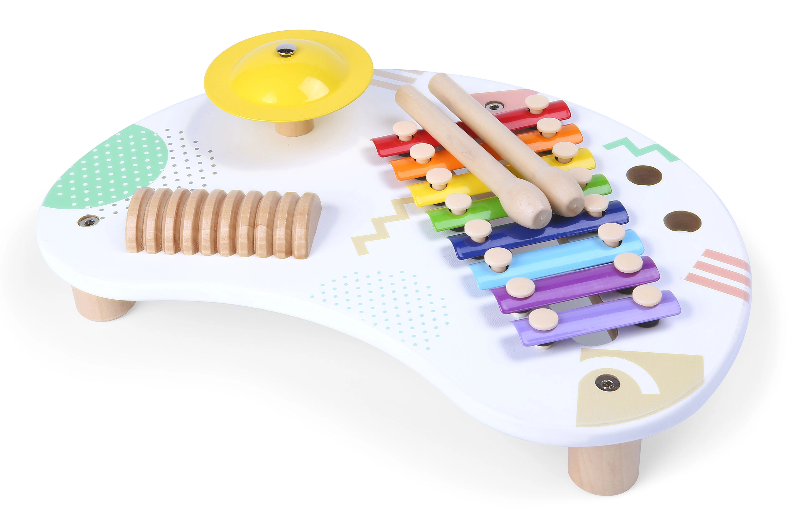 EcoToys dřevěný instrumentální stolík s xylofonem