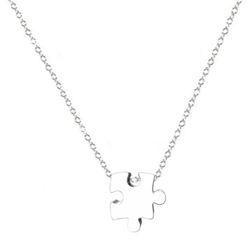 E-shop Oceľový retiazka s príveskom puzzle z chirurgickej ocele 316L