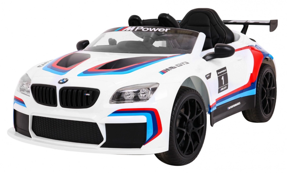 BMW M6 GT3 Elektrické auto pre deti - biele