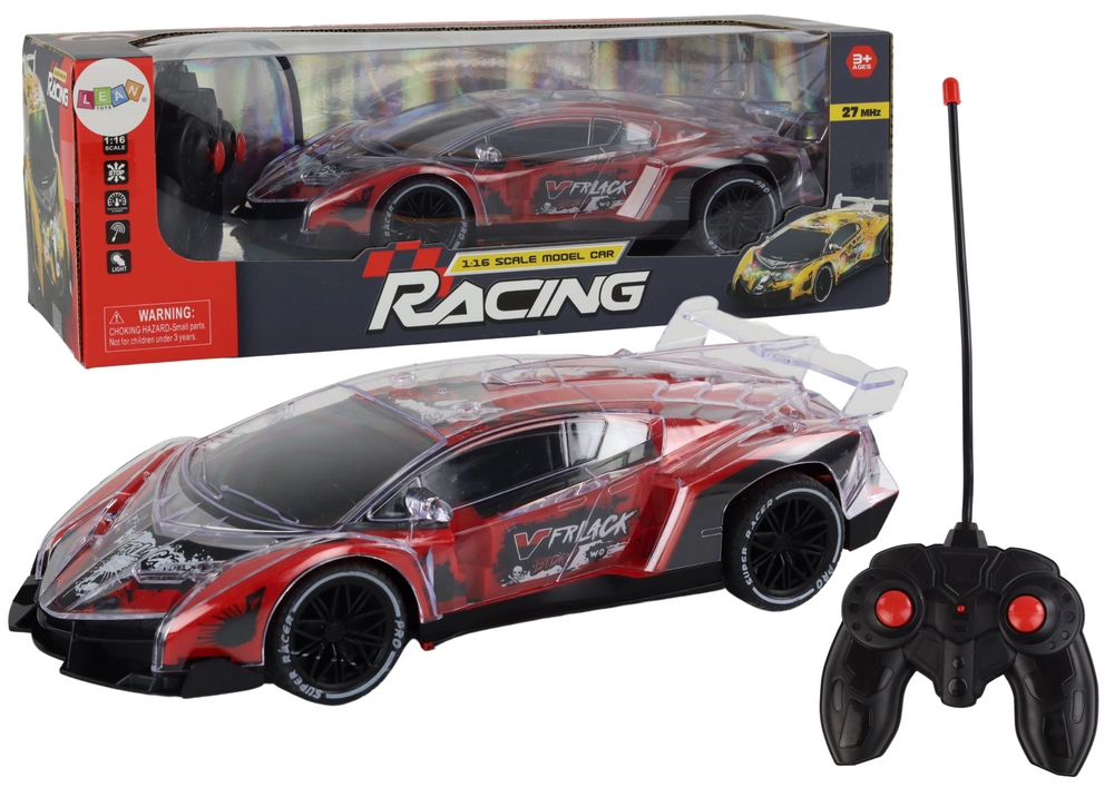 E-shop Športové auto na diaľkové ovládanie RC v mierke 1:16 s červenými svetlami