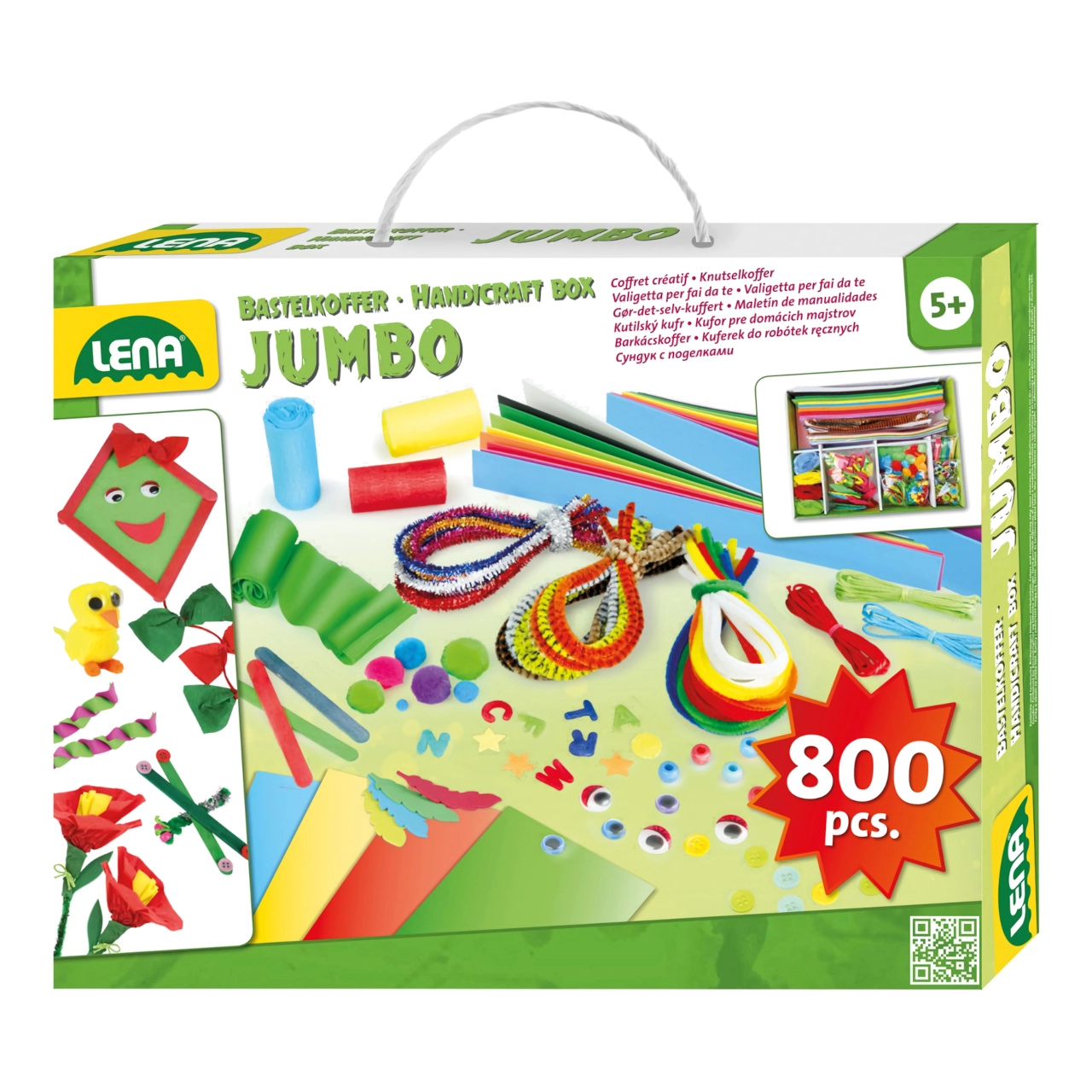 E-shop Lena Kreatívny kufrík Jumbo zelený 800ks